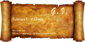 Gansel Vilma névjegykártya